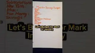 Mark&rsquo;s January Budget | #shorts #youtubeshorts #budget #finance