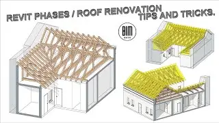 REVIT PHASES / ROOF RENOVATION  TIPS AND TRICKS. MODELING A COMPLEX ASYMMETRICAL ROOF