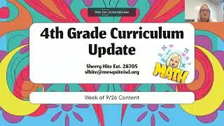 4th Math Prep Talk (Week of 9/26 Content)