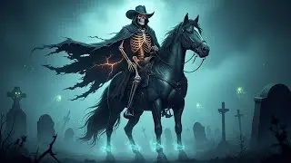 Dark Western Outlaw Vibes &ndash; Skeleton Rider in the Shadows