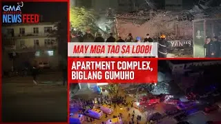 May mga tao sa loob! Apartment complex, biglang gumuho | GMA Integrated Newsfeed