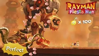 Rayman Fiesta Run - Level 16: Mecha Diner (Perfect / 100 Lums)