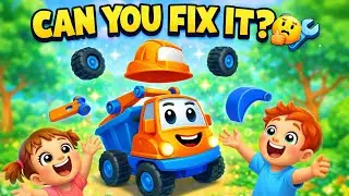 Leo and Cars Game for Kids 🚗🧩 | Build, Clean & Match Truck Parts | KidoFun Kids
