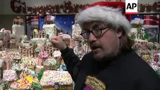 A 1.5 ton candy village on disply at the New York Hall of Science has Guinness world record