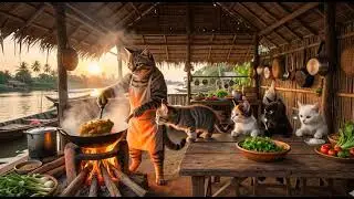 cat cooking natural food 