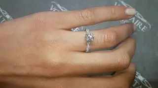 Round Diamond Solitaire with Twist Band - ER 2410