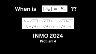 INMO 2024 Problem 6 || Greatest Integers and Rationalization || Video Solution