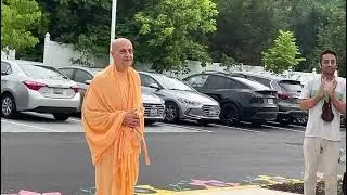Arrival at Sri Sri Radha Madan Mohan Temple, ISKCON of DC | Washington DC | 5th Jun 2024