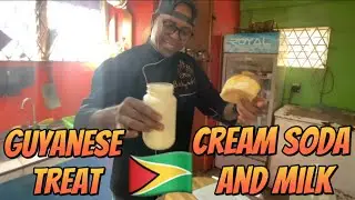 cream soda and milk with tennis roll and cheese | Guyanese treat | BackyardCafe