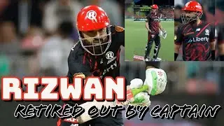 Muhammad Rizwan retired out by his Captain