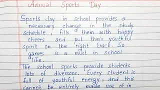 Write an essay on Annual Sports Day | Essay Writing in English