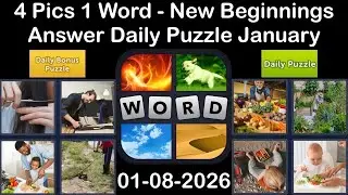 4 Pics 1 Word &ndash; Daily Puzzle Answers 08 January 2026 - New Beginnings #4Pics1Word