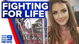 Woman hit by roller coaster at Royal Melbourne Show critically injured | 9 News Australia