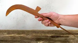 Antique Rusty Old Koser Sickle Restoration