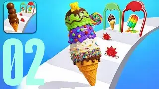 Stacky Ice Cream Runner - Gameplay Walkthrough Part 02 (Android, iOS)