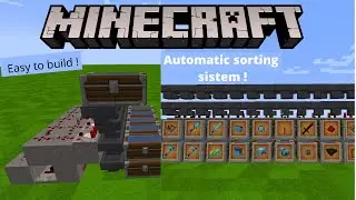 Minecraft Easy Fast Tutorial  |  How to make Automatic Sorting System !