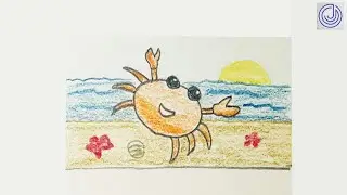 How to draw crab easily