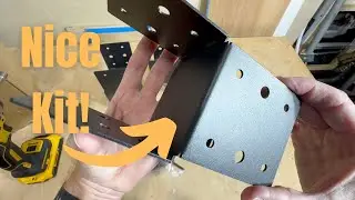 4pcs Heavy-Duty Post Bracket Kit - 4x4 Wood Deck Mounting, 14-Gauge Steel Base & Anchor Connectors
