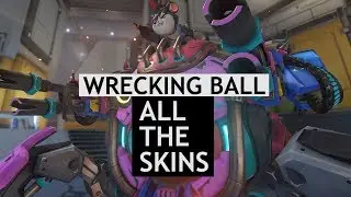 Overwatch: All Hammond Skins In-Game (Wrecking Ball)