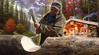 Строительство дома отшельника в горах
