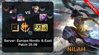 Nilah ADC + Sona vs Ezreal + Soraka - EUNE GrandMaster - Patch 25.09
