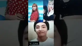 V choose Lisa to make jk's jealous 😂#tearose#😘 liskook #rose#lisa#jk#btsv#bts#❤️ black pink #vrose