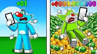 Roblox Oggy Try To Get Rich In One Tap!