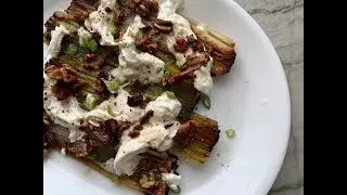 CHARRED LEEKS AND BURRATA WITH WALNUT BAGNA CAUDA | MOLLY BAZ | COOK THIS BOOK