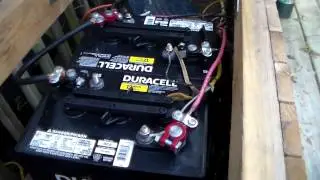 Sams club golf cart battery for solar battery (Duracell GC2 6 volt batteries)