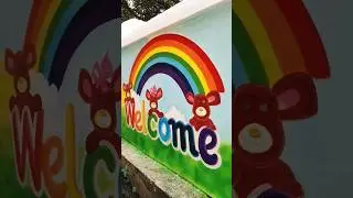 school Wall painting #art #drawing #artclass #new #trending #painting #शोर्ट्स #wall decoration