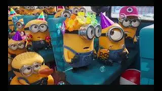 Despicable me 4 Carl's bus bazooka pie on Carl's face