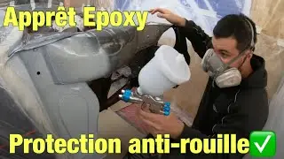On passe l'appr&ecirc;t Epoxy Anti rouille sur la R5 Alpine turbo👌changement radicale😱
