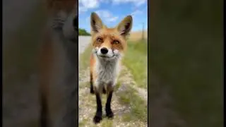 Baby Fox Blocks Car To Save Mom 😭❤️ #shorts #fox
