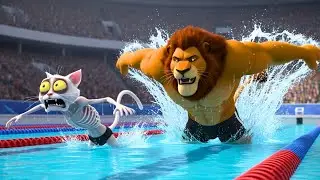 Skinny Cat Becomes Diving Olympic Champion to Save His Beloved Crush 💫