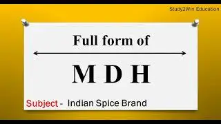 MDH ka full form | Full form of MDH in English | Subject - Indian spice brand