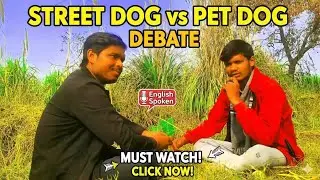 Street Dog vs Pet Dog Debate ll If you are a beginner must watch this video now ll how to learn Eng.