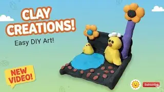 Cute Mini Clay Garden with Duck | DIY Clay Art Tutorial mini Garden Made with Clay Easy DIY Craft