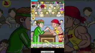 Arm wrestling clicker Hulk Hogan playing arm wrestling