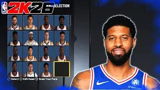 BEST PAUL GEORGE FACE CREATION in NBA 2K26!! + UNSTOPPABLE 6'8