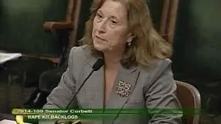 Sen. Corbett - Rape Kit Backlog