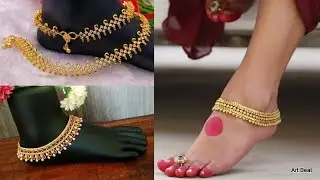 Bridal Anklets Design 2021 | Latest Gold Plated Anklets Silver Anklets Designs | Chandi Payal Design