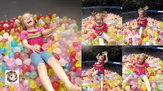 1000 WASSERBOMBEN AUF DEM TRAMPOLIN 🎈 Fang den Minion 💦 Bunch O Balloons Challenge