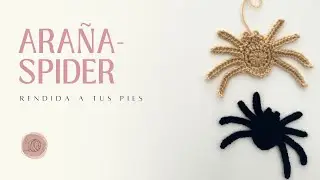 🕷️Aplique Araña-Spider✨Crochet sin hablar🧶Instrucciones escritas + música🎶