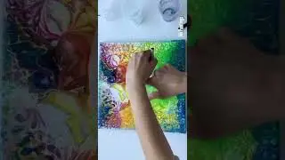 Wow! Easy Bubble Fluidart painting timelapse