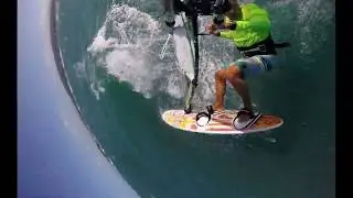 30 Kts Overpowered on 4.5 Windsurfing in Cabarete, April 14th in 4K