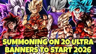 Summoning on 20 Ultra Banners to Start 2026 in Dragon Ball Legends Part 1 (8 Ultras)