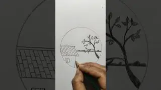 Nature art easy for kids #nature #kids #house #drawing