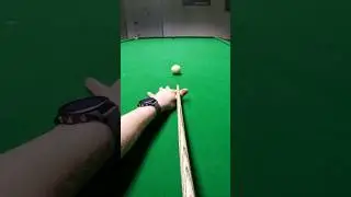 Snooker POV - GoPro Headcam - Black Ball Pot From Green Spot - Double
