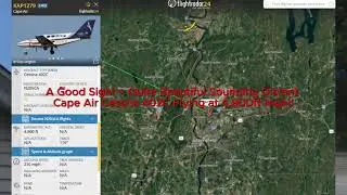 A Good Sight+Quite Beautiful Sounding Bit Distant Cape Air Cessna 402C Flying at 4,900ft High!!!