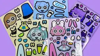 ASMR Sticker Journal with Kuromi, Melody & Cinnamoroll x SPRUNKI 🌸 | Cute Kawaii Aesthetic!